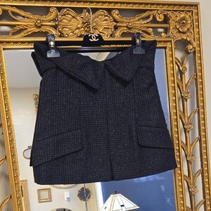 Chanel Black Tweed Skirt